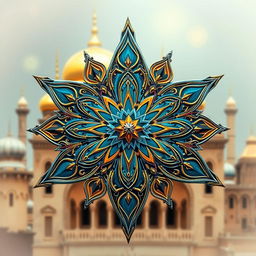A beautiful and intricate eight-pointed star design, inspired by various architectural structures
