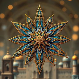 A beautiful and intricate eight-pointed star design, inspired by various architectural structures