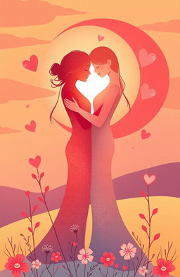 A beautiful illustration of redamancy, symbolizing unconditional love