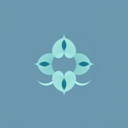 A minimalist and artistic representation of a chill group symbol, featuring interconnected circles in soothing blue and green hues, symbolizing harmony and friendship