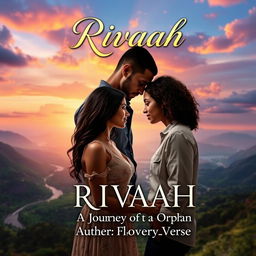 A captivating romance novel book cover featuring a dreamy, enchanting landscape