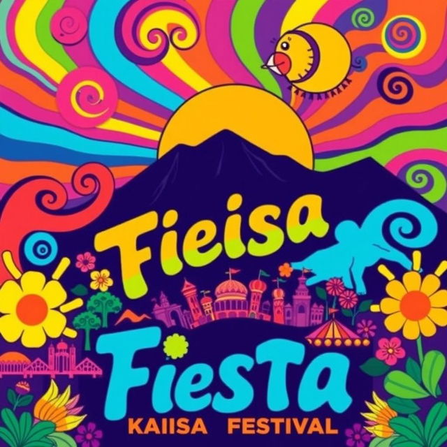 A vibrant and colorful poster design for the Tarlac City Fiesta, also known as the Kaisa Festival