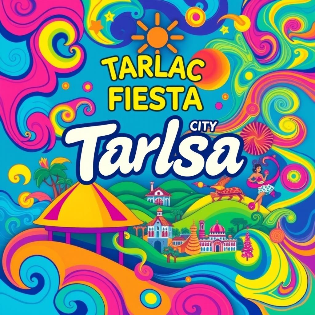 A vibrant and colorful poster design for the Tarlac City Fiesta, also known as the Kaisa Festival