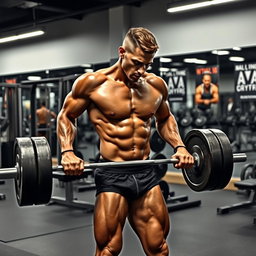 A fit individual engaged in an intense workout session, showcasing strength and determination