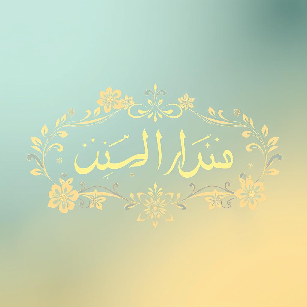 A beautifully designed artistic representation of the name 'آية حسين حمدان' in elegant Arabic calligraphy, surrounded by intricate floral patterns and soft, warm colors