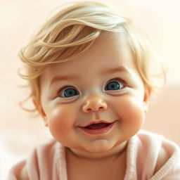 A charming infant with delicate features, embodying a blend of her parents' traits
