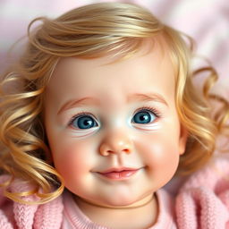 A charming infant with delicate features, embodying a blend of her parents' traits