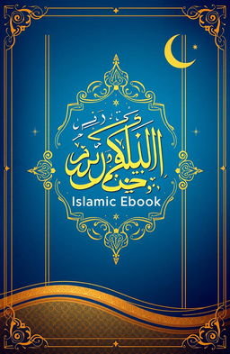 A digital cover design for a comprehensive Islamic ebook, featuring a beautiful blend of traditional Islamic art and modern design elements