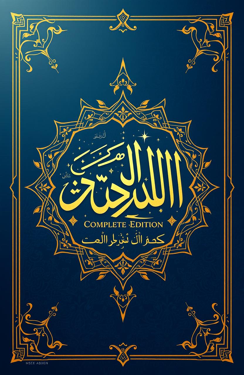 A digital cover design for a comprehensive Islamic ebook, featuring a beautiful blend of traditional Islamic art and modern design elements