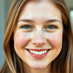 A close-up portrait of a person with a light and clean complexion, featuring a smooth and radiant face
