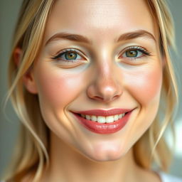 A close-up portrait of a person with a light and clean complexion, featuring a smooth and radiant face