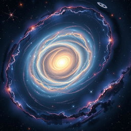 A breathtaking depiction of the observable universe as envisioned by scientists, showcasing an intricate and vast expanse of galaxies, nebulae, and cosmic phenomena