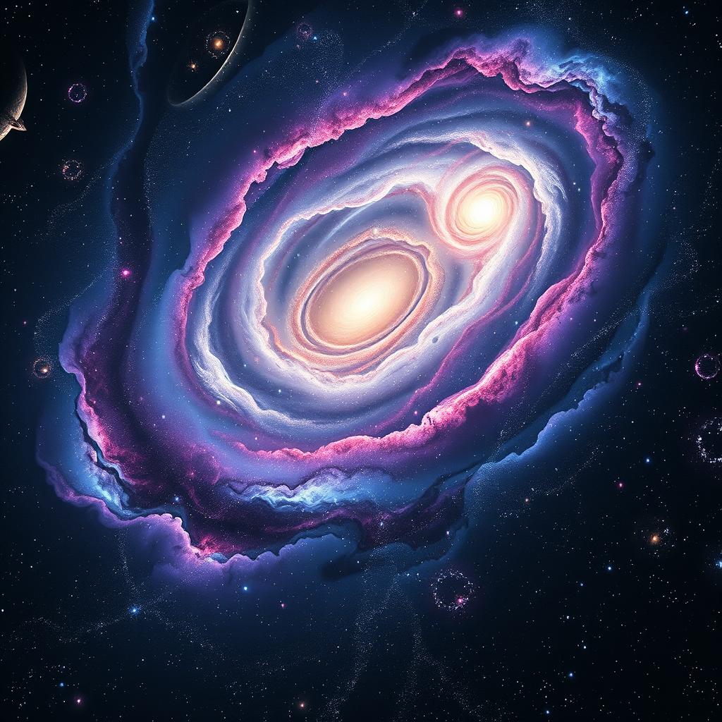 A breathtaking depiction of the observable universe as envisioned by scientists, showcasing an intricate and vast expanse of galaxies, nebulae, and cosmic phenomena