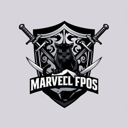 A dynamic and striking logo for "Marvelous FPOs" featuring a classic knight's shield as the central element, intricately designed with ornate patterns