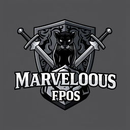 A dynamic and striking logo for "Marvelous FPOs" featuring a classic knight's shield as the central element, intricately designed with ornate patterns