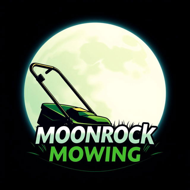 A visually striking logo design showcasing a large, luminous moon as the central element, casting a soft glow