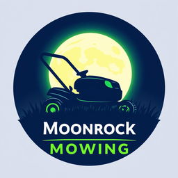 A striking logo design that features a large, glowing moon as its centerpiece, radiating a calming light