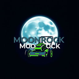 A striking logo design that features a large, glowing moon as its centerpiece, radiating a calming light