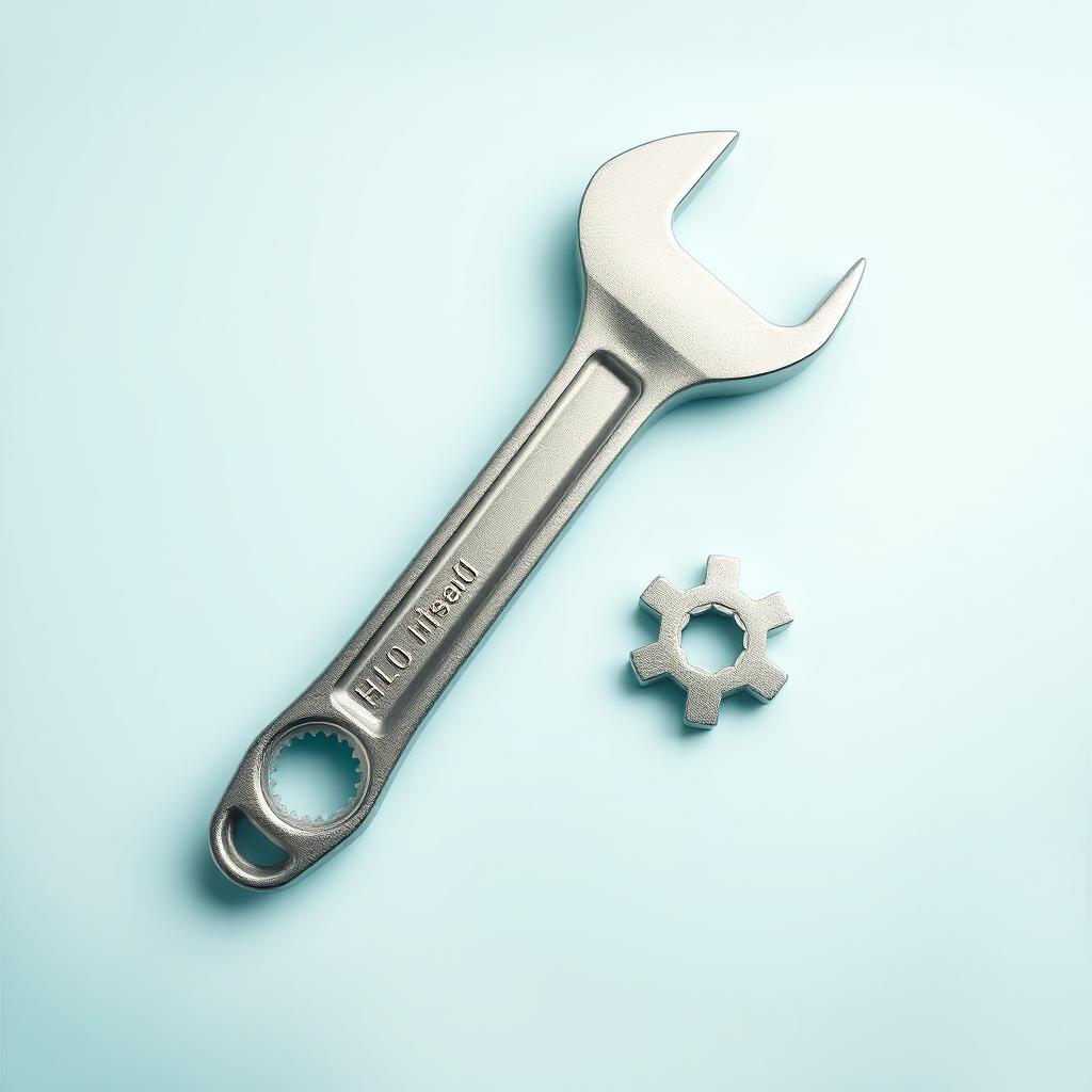 A visually appealing and vibrant image of a wrench designed to be used as a label for Instagram