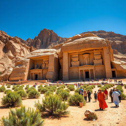 A majestic view of Naqsh-e Rostam, highlighting its grand rock-cut tombs and intricate bas-reliefs that date back 2500 years