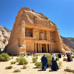A majestic view of Naqsh-e Rostam, highlighting its grand rock-cut tombs and intricate bas-reliefs that date back 2500 years