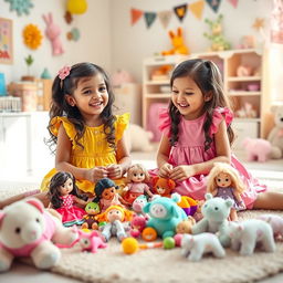 A delightful scene of a 5-year-old girl named Sania playing with her friend Helma