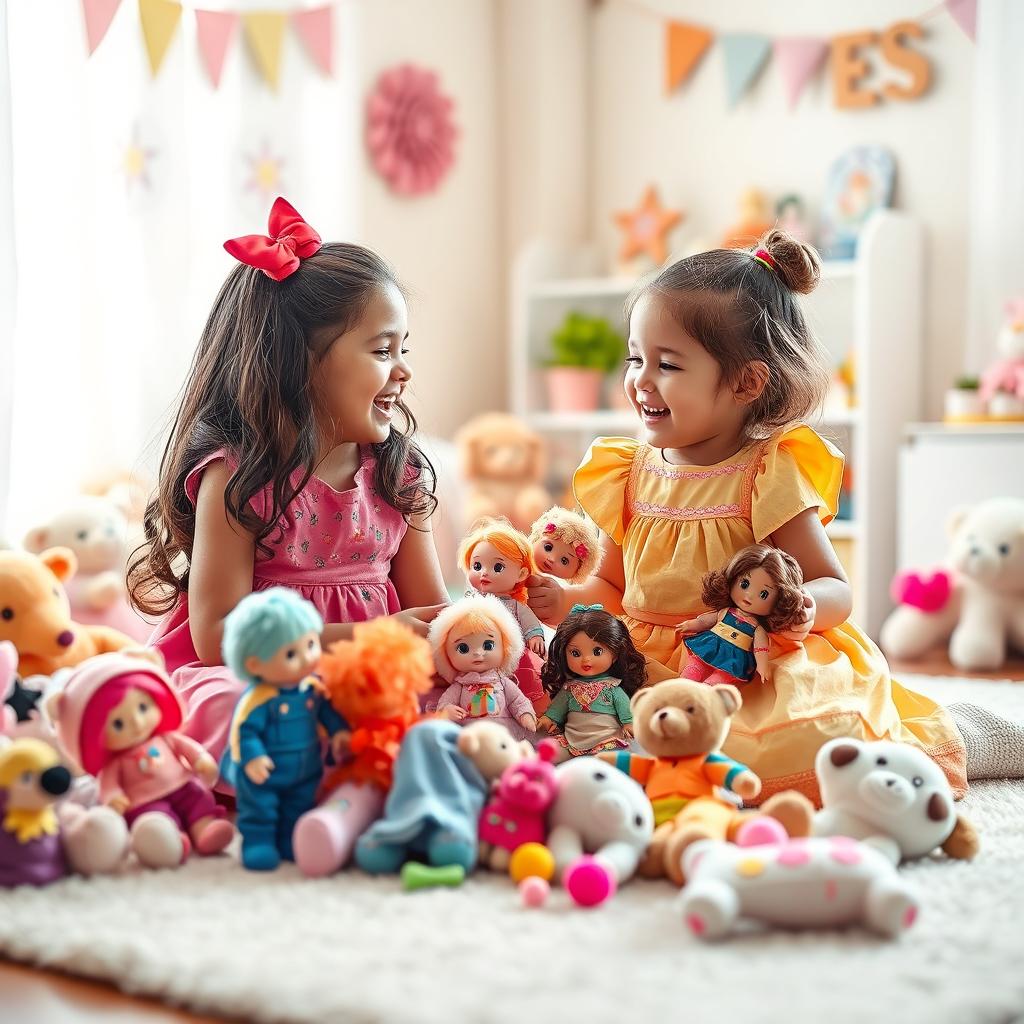 A delightful scene of a 5-year-old girl named Sania playing with her friend Helma