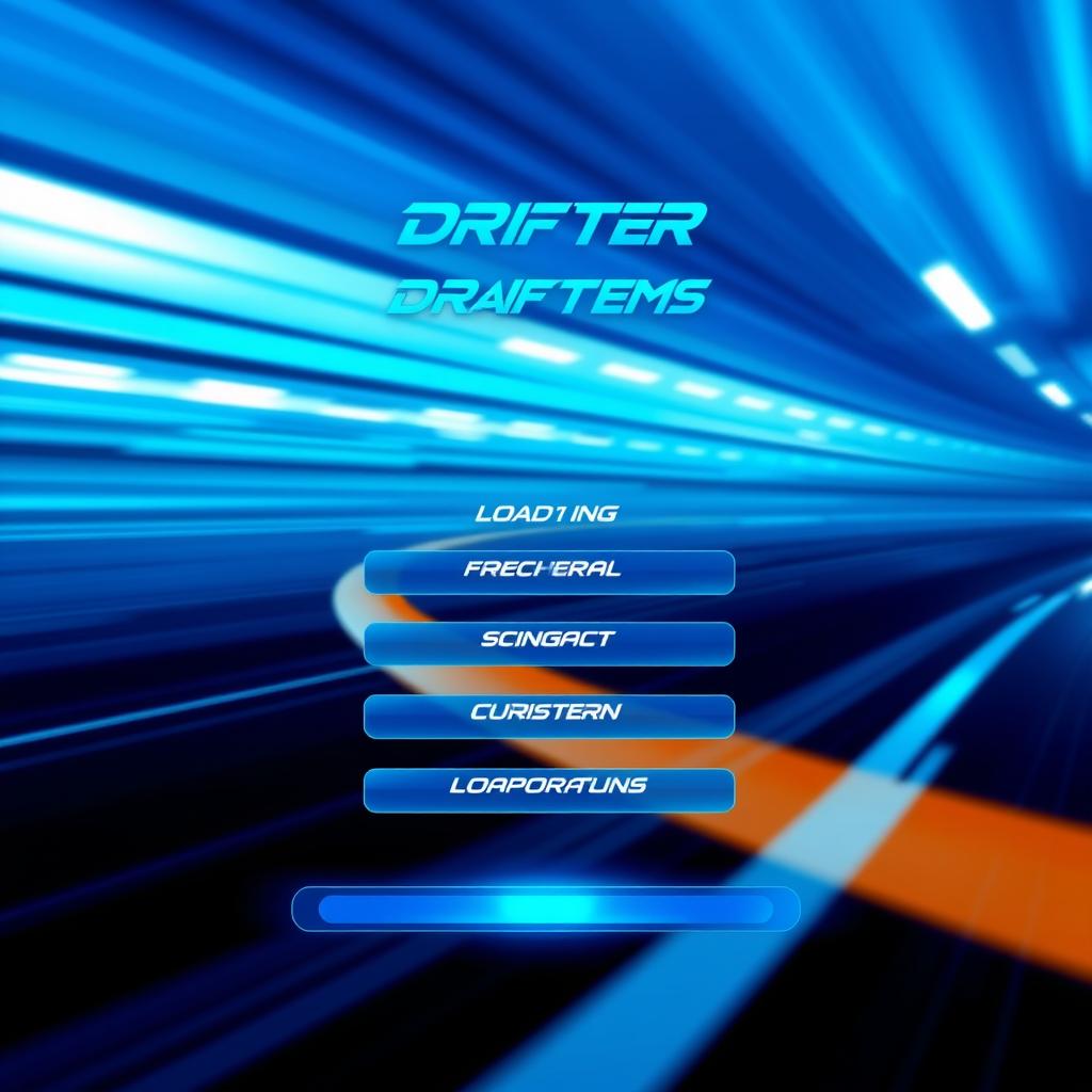 Rev Up Your Racing Experience with Our Blue Loading Menu