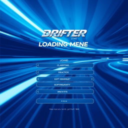 Rev Up Your Racing Experience with Our Blue Loading Menu
