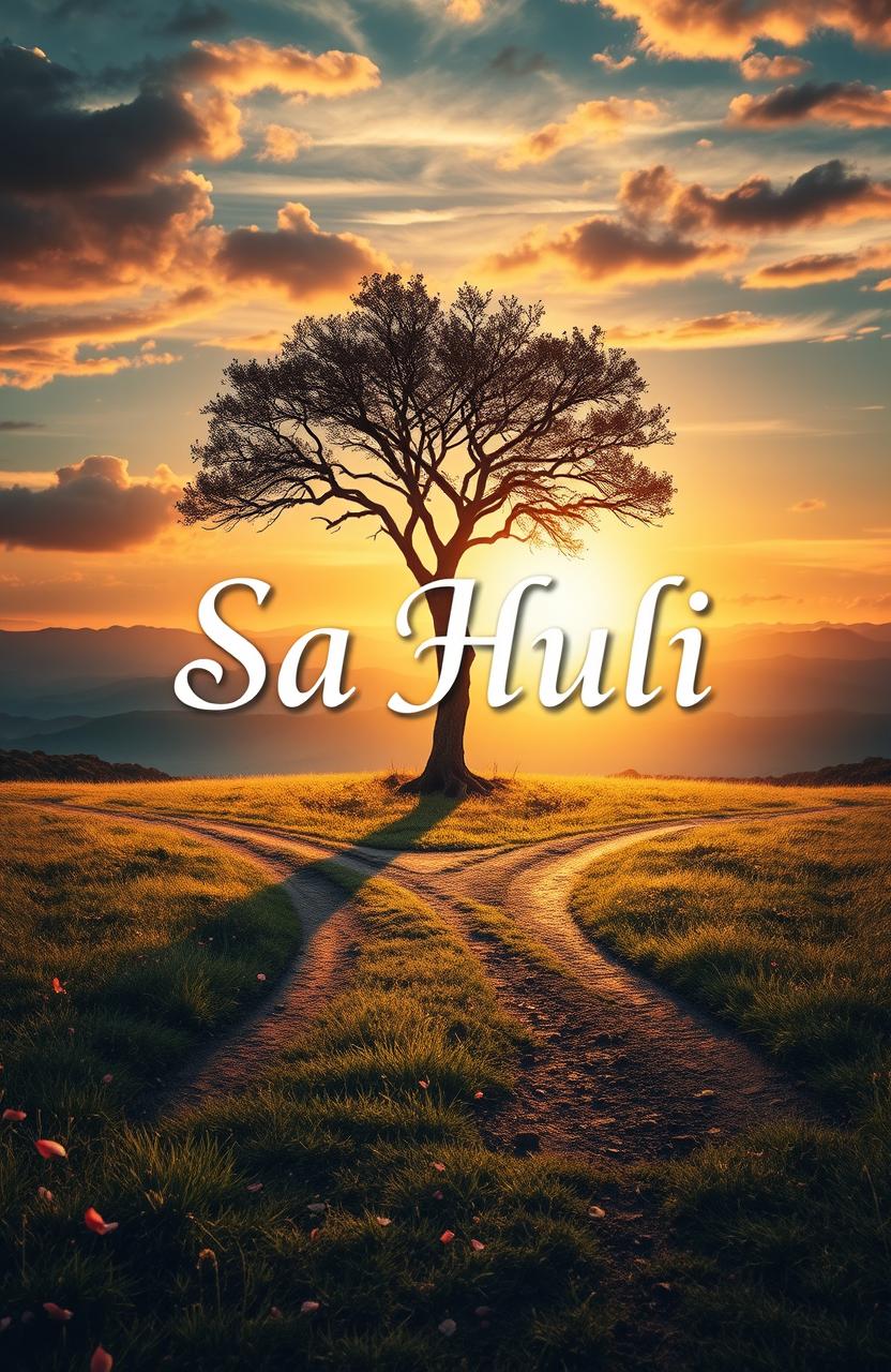 A visually striking scene depicting a love triangle with an air of tragedy surrounding it