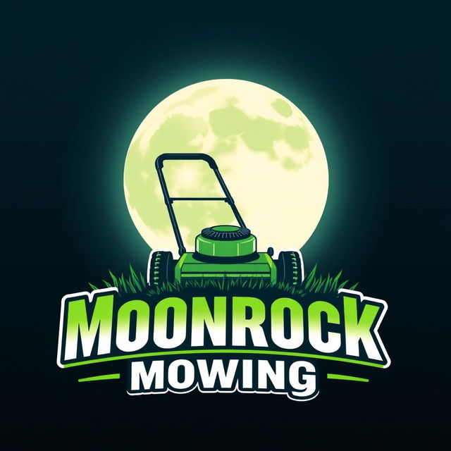 A stylish logo design featuring a large, radiant moon as the focal point, emitting a gentle glow