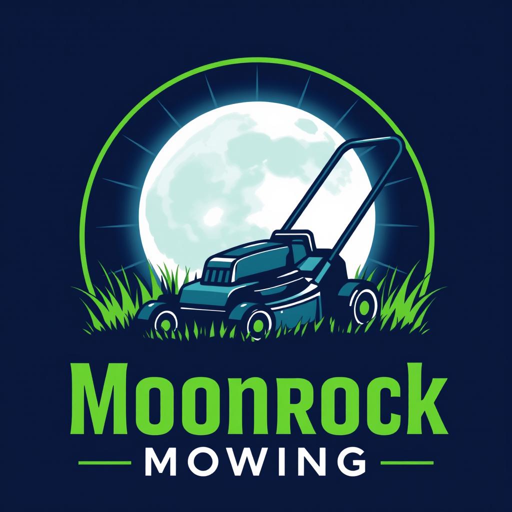 A stylish logo design featuring a large, radiant moon as the focal point, emitting a gentle glow