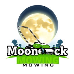 A stylish logo design featuring a large, radiant moon as the focal point, emitting a gentle glow