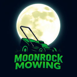 A captivating logo design featuring a large, bright moon as the centerpiece, emitting a serene glow