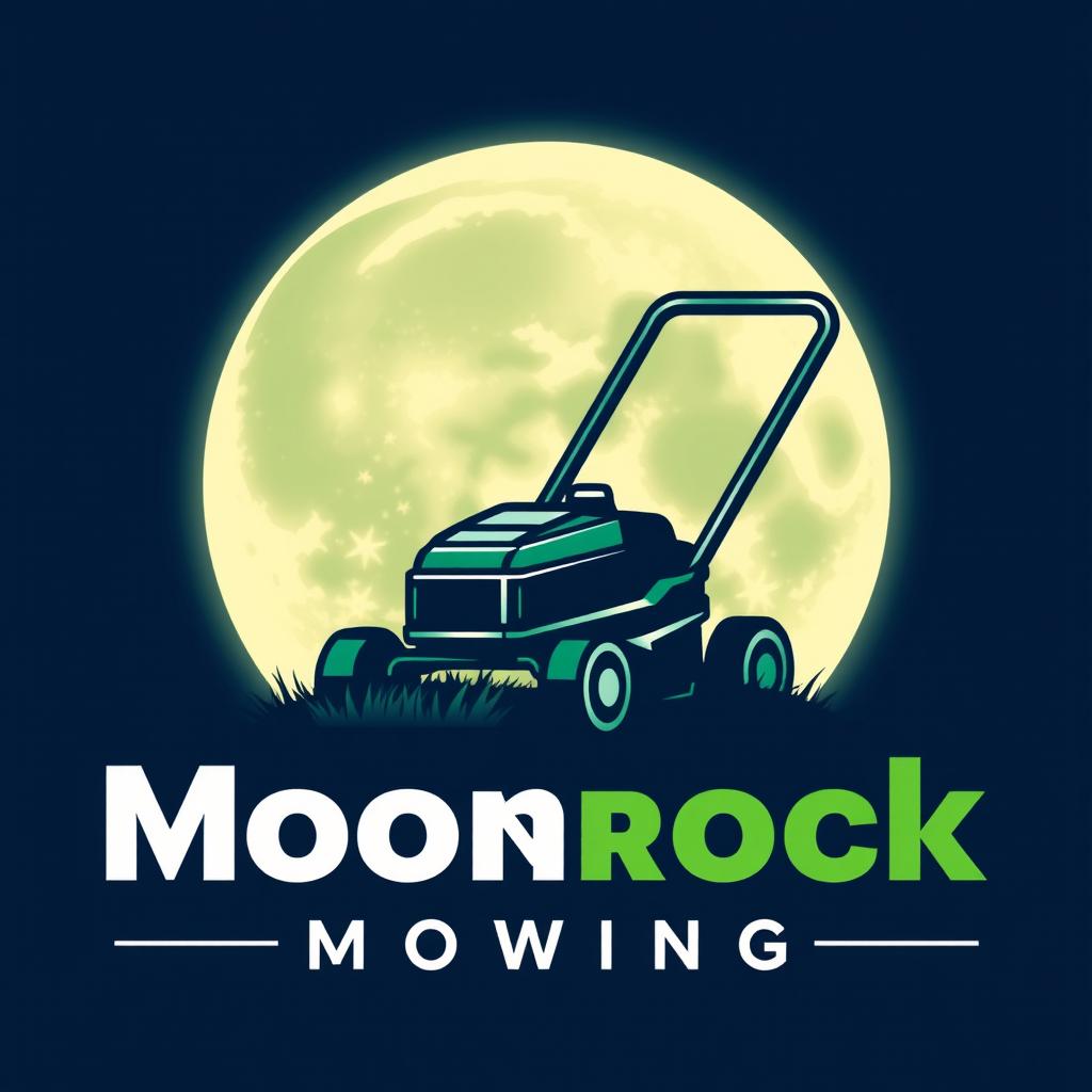 A captivating logo design featuring a large, bright moon as the centerpiece, emitting a serene glow