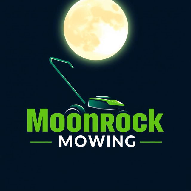 A visually appealing logo design that features a large, luminous moon as the focal point, casting a soft glow