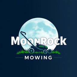 A visually appealing logo design that features a large, luminous moon as the focal point, casting a soft glow