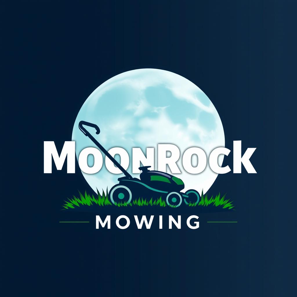 A visually appealing logo design that features a large, luminous moon as the focal point, casting a soft glow