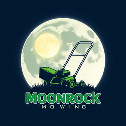 A visually appealing logo design that features a large, luminous moon as the focal point, casting a soft glow