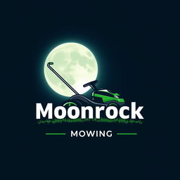 A visually appealing logo design that features a large, luminous moon as the focal point, casting a soft glow