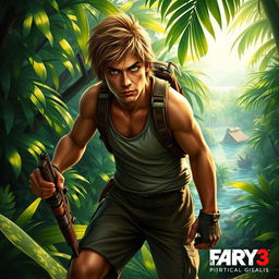 A highly detailed artistic representation of Jason Brody, the protagonist from Far Cry 3