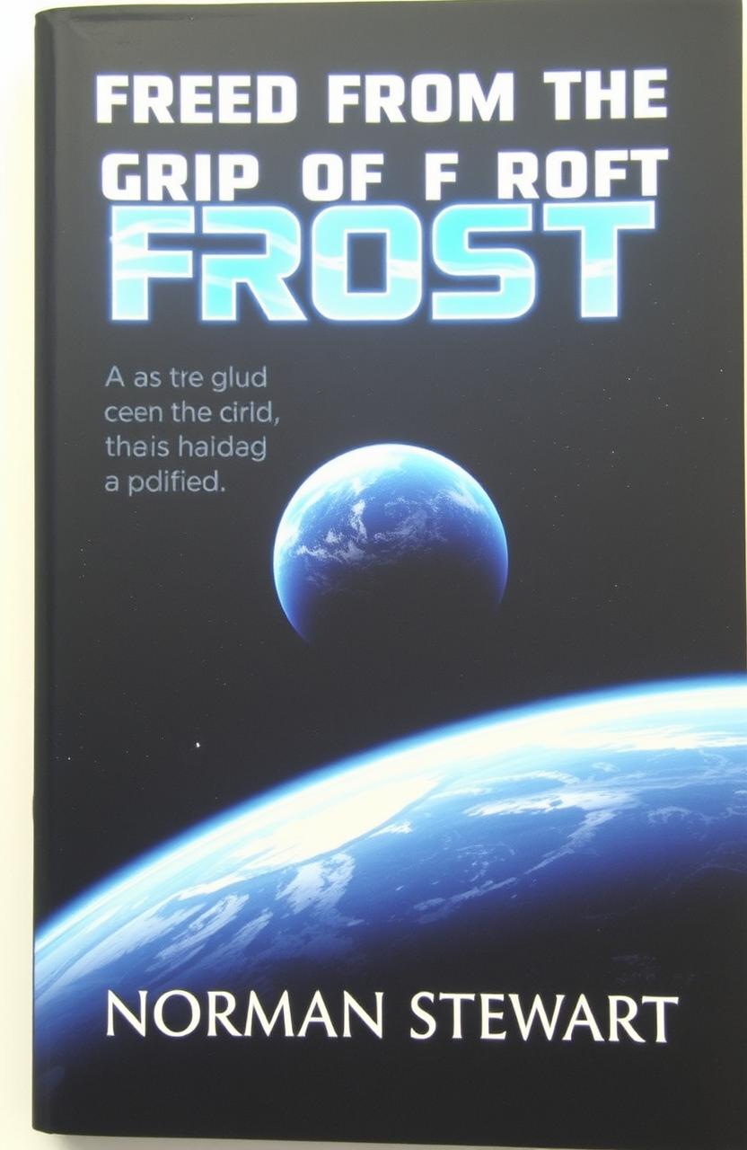 A captivating book cover featuring a stunning view of Earth from space, showcasing the vibrant blue planet surrounded by a thin layer of atmosphere with visible patterns of clouds