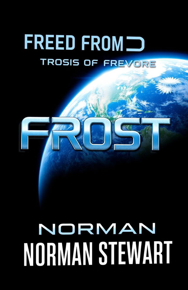 A stunning book cover design featuring a detailed, vibrant image of Earth as seen from space, showcasing the planet's atmosphere with a blue glow