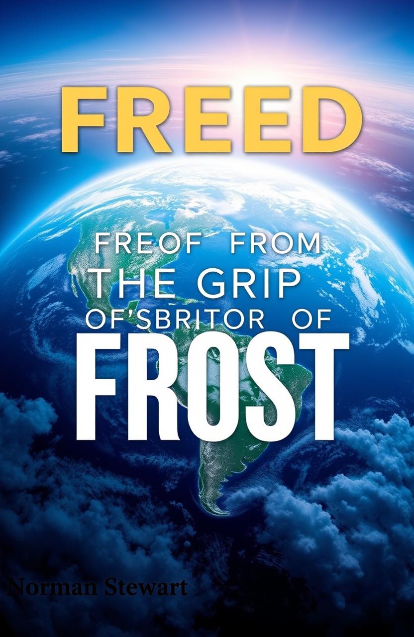 A captivating book cover design featuring a stunning image of Earth, showcasing its vibrant blue oceans and green landmasses with NASA-style detailing, emphasizing the planet's atmosphere with beautiful layers of clouds and a glowing horizon