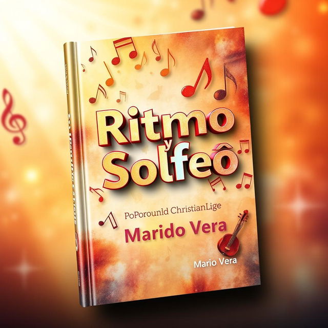 Create a book cover featuring musical symbols such as notes, accents, and clefs, infused with a profound Christian theme