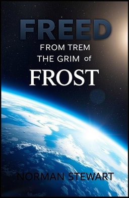 A stunning book cover portraying a beautiful view of Earth from space, showcasing the delicate layers of Earth's atmosphere with a crisp, starry background
