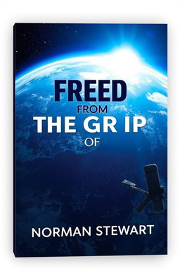 A stunning book cover portraying a beautiful view of Earth from space, showcasing the delicate layers of Earth's atmosphere with a crisp, starry background