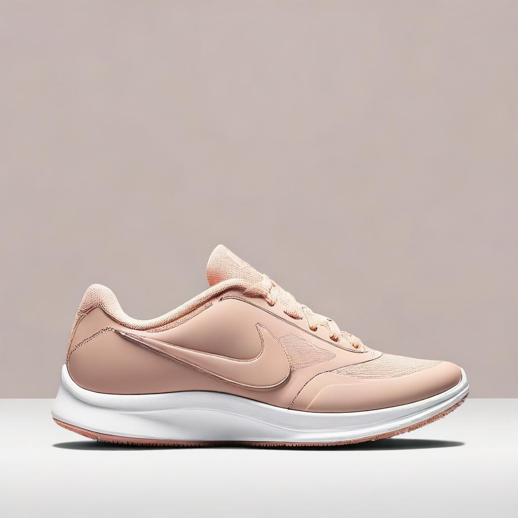A brand new, sleek Nike shoe with a distinctive design, featuring a prominent swoosh logo, set against a neutral, nondescript background.