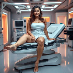 A full-body image of a beautiful 48-year-old MILF woman with Venezuelan features