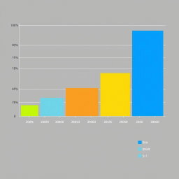 A clear and detailed chart with distinct colors representing different categories